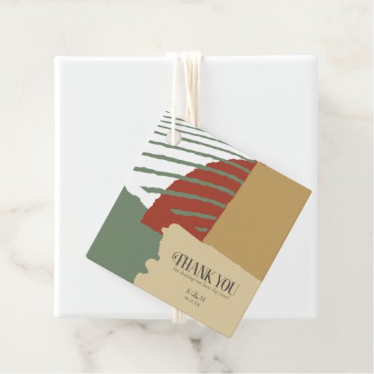 Colour Block Wedding Autumn ID740 Bedankjes Labels (In situ)