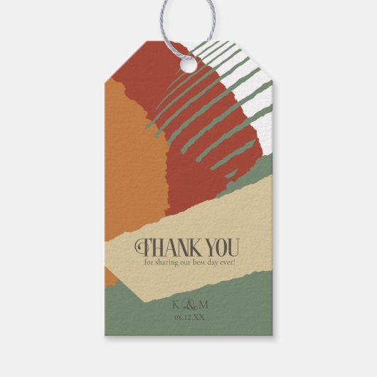 Colour Block Wedding Autumn ID740 Cadeaulabel (Voorkant)