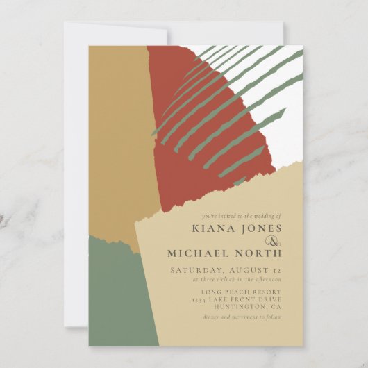 Colour Block Wedding Autumn ID740 Kaart (Voorkant)