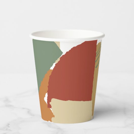 Colour Block Wedding Autumn ID740 Papieren Bekers (Achterkant)