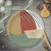 Colour Block Wedding Autumn ID740 Papieren Bordje