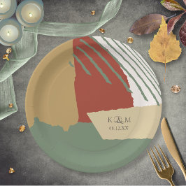 Colour Block Wedding Autumn ID740 Papieren Bordje