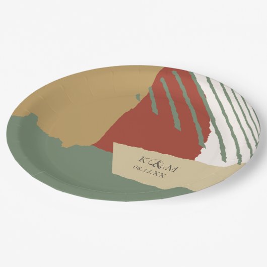 Colour Block Wedding Autumn ID740 Papieren Bordje (Gekanteld)