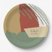 Colour Block Wedding Autumn ID740 Papieren Bordje (Voorkant)