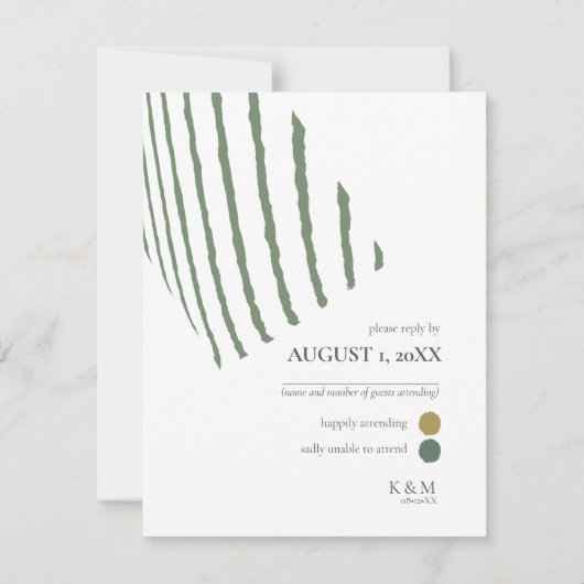 Colour Block Wedding Autumn ID740 RSVP Kaartje (Achterkant)