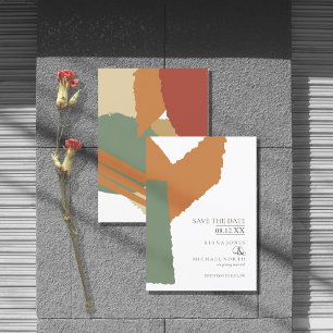 Colour Block Wedding Autumn ID740 Save The Date
