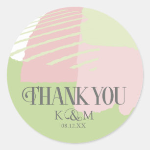 Colour Block Wedding Bedankt Lente ID740 Ronde Sticker