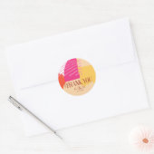 Colour Block Wedding Bedankt Summer ID740 Ronde Sticker (Envelop)
