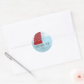 Colour Block Wedding Bedankt Winter ID740 Ronde Sticker (Envelop)