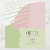 Colour Block Wedding Cheers Spring ID740 Wijn Etiket (Enkel label)