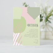Colour Block Wedding Details Spring ID740 Informatiekaartje (Staand voorkant)