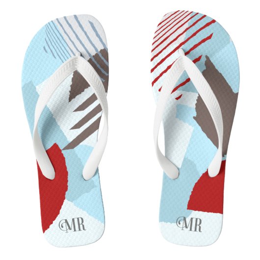 Colour Block Wedding Mr Groom Winter ID740 Teenslippers (Voetbed)