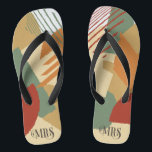 Colour Block Wedding Mrs Bride Autumn ID740 Teenslippers<br><div class="desc">Abstracte kleurenblokkering in een zacht, warm kleurenpalet biedt een opvallende achtergrond voor de stukken in deze hedendaagse trouwsuite. De hier getoonde teenslippers voor de bruid hebben de facultatieve tekst "MRS."in een gewaagde moderne doopvontstijl. Eenvoudig aan te passen voor dagelijks gebruik door een naam of een monogram toe te voegen ter...</div>