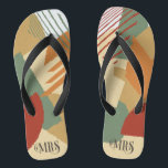 Colour Block Wedding Mrs Bride Autumn ID740 Teenslippers<br><div class="desc">Abstracte kleurenblokkering in een zacht, warm kleurenpalet biedt een opvallende achtergrond voor de stukken in deze hedendaagse trouwsuite. De hier getoonde teenslippers voor de bruid hebben de facultatieve tekst "MRS."in een gewaagde moderne doopvontstijl. Eenvoudig aan te passen voor dagelijks gebruik door een naam of een monogram toe te voegen ter...</div>