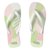 Colour Block Wedding Mrs Bride Spring ID740 Teenslippers (Voetbed)