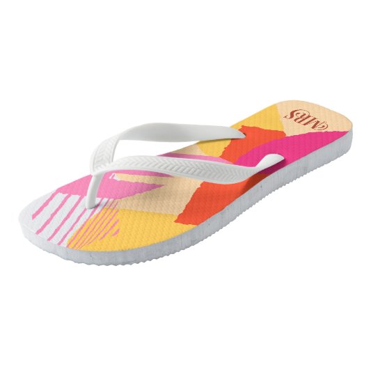 Colour Block Wedding Mrs Bride Summer ID740 Teenslippers (Schuin)