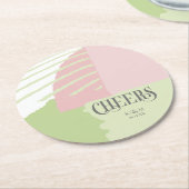 Colour Block Wedding Spring ID740 Ronde Kartonnen Onderzetter (Gebogen)