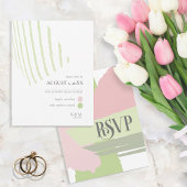 Colour Block Wedding Spring ID740 RSVP Kaartje
