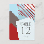 Colour Block Wedding Table Numbers Winter ID740 Kaart (Voorkant)
