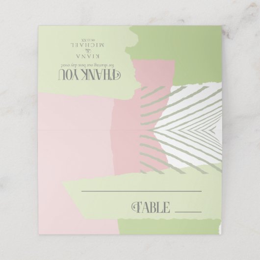 Colour Block Wedding Table Spring ID740 Plaatskaartje (Buitenkant ongevouwen)