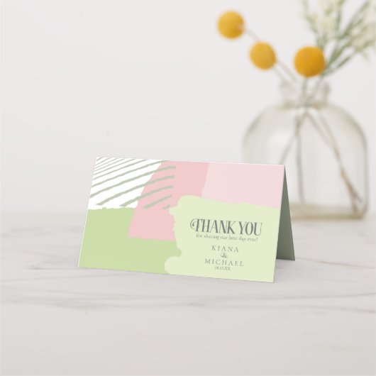 Colour Block Wedding Table Spring ID740 Plaatskaartje (Achterkant)