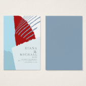 Colour Block Wedding Website Winter ID740 Visitekaartje (Voorkant /achterkant)