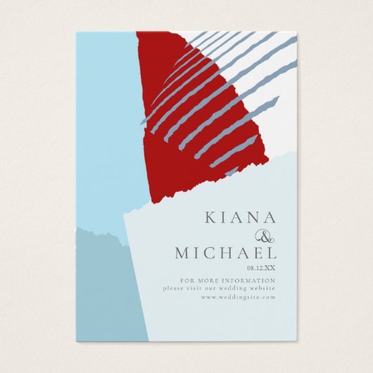 Colour Block Wedding Website Winter ID740 Visitekaartje (Voorkant)