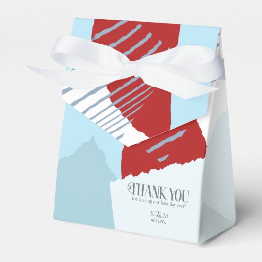 Colour Block Wedding Winter ID740 Bedankdoosjes (Voorkant Zijde)