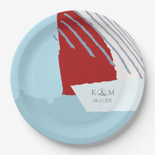 Colour Block Wedding Winter ID740 Papieren Bordje (Voorkant)