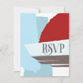 Colour Block Wedding Winter ID740 RSVP Kaartje (Voorkant)