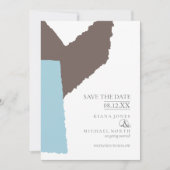Colour Block Wedding Winter ID740 Save The Date (Voorkant)
