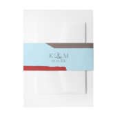 Colour Block Wedding Winter ID740 Uitnodigingen Wikkel (Voorkant Voorbeeld)