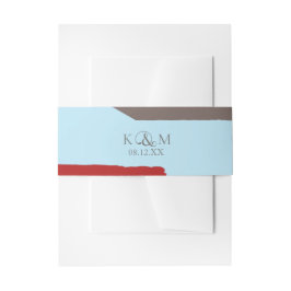 Colour Block Wedding Winter ID740 Uitnodigingen Wikkel