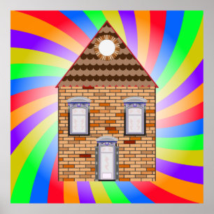 Colour Brick House Poster