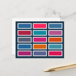 Colour Bricks (bold) Briefkaart