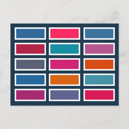 Colour Bricks (bold) Briefkaart (Voorkant)