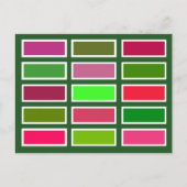 Colour Bricks (pink/green) Briefkaart (Voorkant)