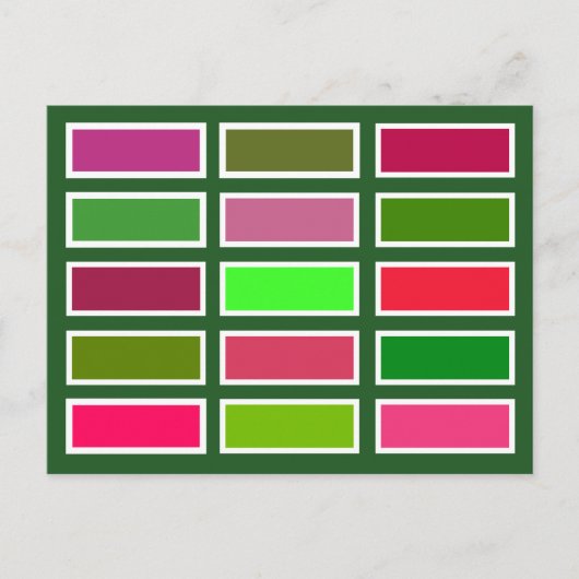 Colour Bricks (pink/green) Briefkaart (Voorkant)