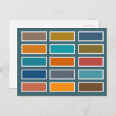 Colour Bricks (retro)  Briefkaart (Voorkant / Achterkant)