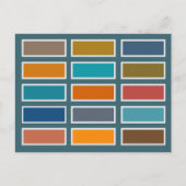 Colour Bricks (retro)  Briefkaart (Voorkant)