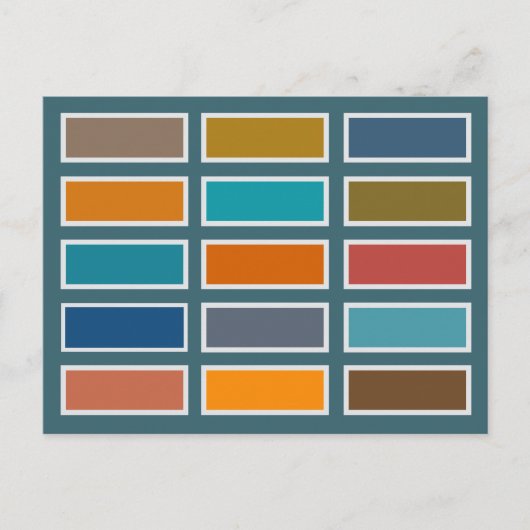 Colour Bricks (retro)  Briefkaart (Voorkant)