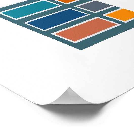 Colour Bricks (retro) Poster (Hoek)