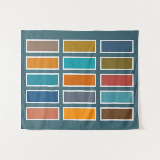 Colour Bricks (retro)  Wandkleed (Voorkant (horizontaal))