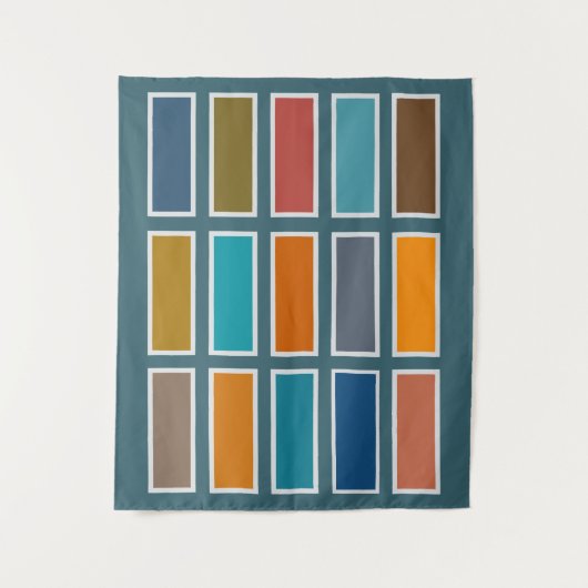 Colour Bricks (retro)  Wandkleed (Voorkant)