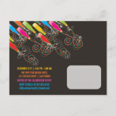 Colour Bubble Bottles nieuwjaarsfeestdag Uitnodiging Briefkaart (Achterkant)