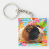 Colour Burst Guinee Pig Sleutelhanger (voorkant)