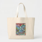 Colour Cancer Angel Bag Grote Tote Bag (Voorkant)