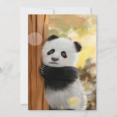 Colour Cartoon Panda | Funny Cute Gift Aankondiging (Voorkant)