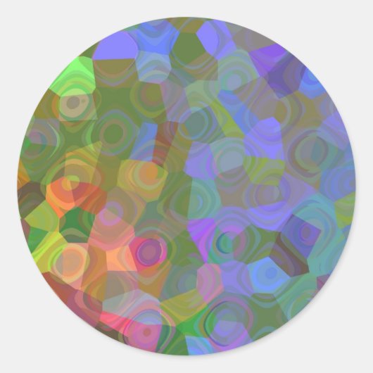 Colour Celebration Ronde Sticker (Voorkant)