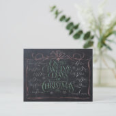 Colour Chalkboard Lettering 12 kerstdagen Feestdagenkaart (Staand voorkant)